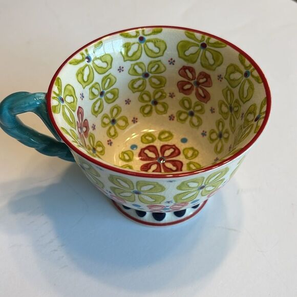 Anthropologie Elka Floral Twist Pedestal Cup Mug - Picture 10 of 10